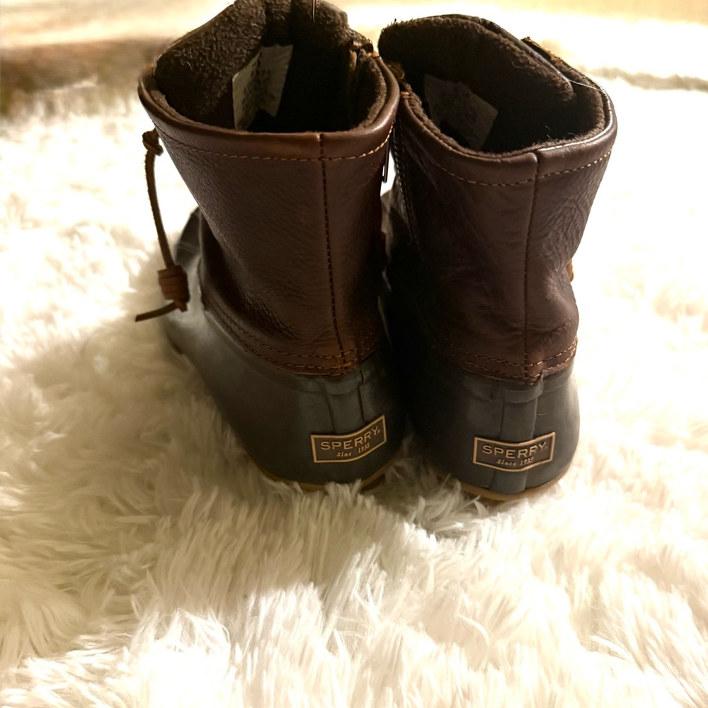 Sperry Dark Brown and Black Duck Boots 9.5 - Picture 5 of 6